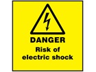 Danger risk of electric shock label