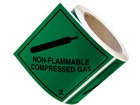 Non flammable compressed gas, class 2, hazard diamond label