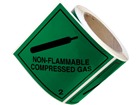 Non flammable compressed gas, class 2, hazard diamond label