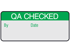 QA checked aluminium foil labels.