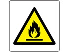 Caution fire risk symbol label.