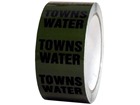 Towns water pipeline identification tape.