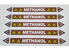 Methanol flow marker label.