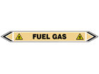 Fuel gas flow marker label.