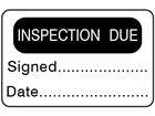 Inspection due label