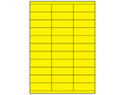 Yellow polyester laser labels, 25.4mm x 70mm