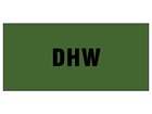 DHW pipeline identification tape.