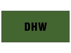DHW pipeline identification tape.