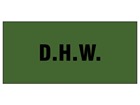 D.H.W pipeline identification tape.