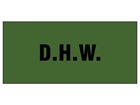 D.H.W pipeline identification tape.