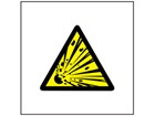 Risk of explosion symbol safety sign.