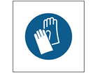 Wear hand protection symbol safety sign.