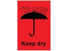 Keep dry shipping label.