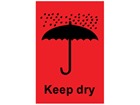 Keep dry shipping label.