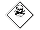 Toxic hazard warning diamond sign