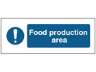 Food production area safety label.