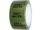 Grey water pipeline identification tape.