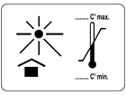 Protect from heat, temperature limitation packaging symbol label