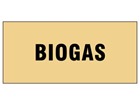 Biogas pipeline identification tape.