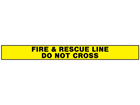 Fire & rescue line, do not cross barrier tape
