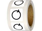 Clockwise rotation symbol labels.