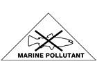 Marine pollutant warning sign