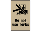 Do not use forks stencil