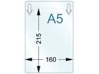 Document pocket, A5 vertical, with clip attachments