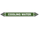 Cooling water flow marker label.