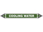 Cooling water flow marker label.