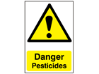 Danger, Pesticides safety sign.