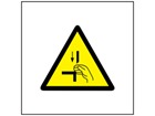 Punch injury hazard symbol safety sign.