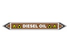 Diesel oil flow marker label.