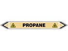Propane flow marker label.