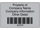 Scanmark foil barcode label (black text), 32mm x 50mm