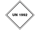 UN 1992 (Flammable acetonitrile, methanol) label.