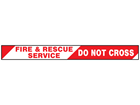 Fire & rescue service, do not cross barrier tape