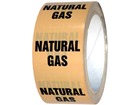 Natural gas pipeline identification tape.