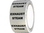 Exhaust steam pipeline identification tape.