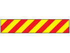 Reflective tape, red and yellow chevron