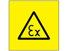 Explosive atmosphere symbol labels.