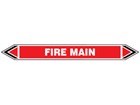 Fire main flow marker label.