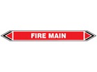 Fire main flow marker label.