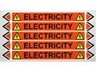 Electricity flow marker label.