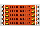 Electricity flow marker label.