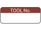 Tool number maintenance label.
