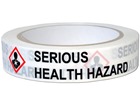 Serious health hazard GHS tape.