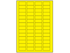 Yellow polyester laser labels, 20mm x 40mm