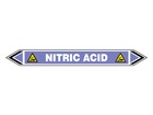 Nitric acid flow marker label.