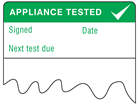 Appliance tested cable wrap label